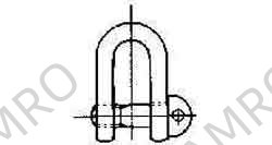 SHACKLE STRAIGHT EYE BOLT, UNGALV JIS-SC 16MM SWL 1.5TON