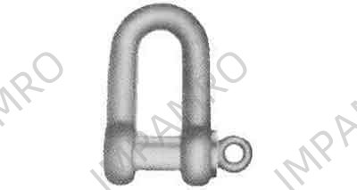 SHACKLE STRAIGHT EYE BOLT, BLACK SE-TYPE 38MM SWL 9TON
