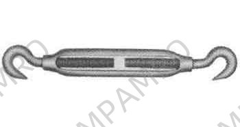 TURNBUCKLE FRAME GALV, HOOK&HOOK 19MMX300MM