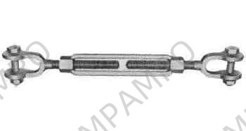 TURNBUCKLE FRAME GALV JAW&JAW, 3/4X18"