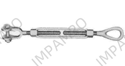 TURNBUCKLE FRAME GALV JAW&EYE, 5/8X9"