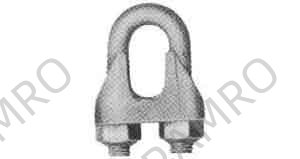 WIRE CLIP CAST-IRON STANDARD, BLACK 16MM