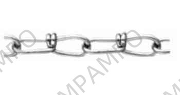 CHAIN BRASS DOUBLE LOOP COIL, BODY DIAM 2MM 28 X 5.5MM