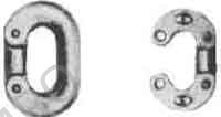 CONNECTING LINK SPLIT, GALVANIZED 9MM