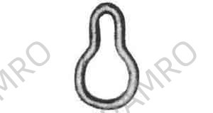 LINK LASHING PEAR-SHAPE GALV, 22X240MM