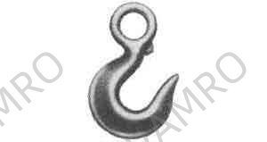 HOIST HOOK WITH EYE SWL 1TON