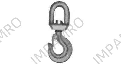 CARGO HOOK SWIVEL EYE WITH, LATCH SWL 2TON