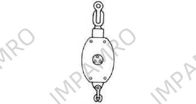 BLOCK WOODEN WITH HOOK&BECKET, JIS-F3426-W2BH DOUBLE 220MM