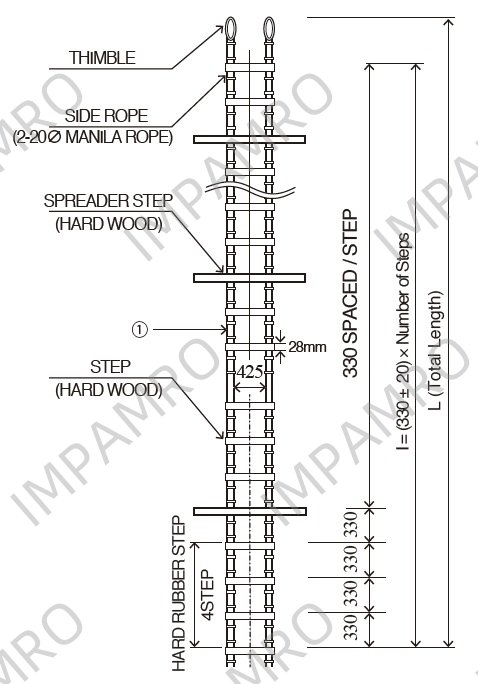 PILOT LADDER A-TYPE 9MTR, COMPLETE