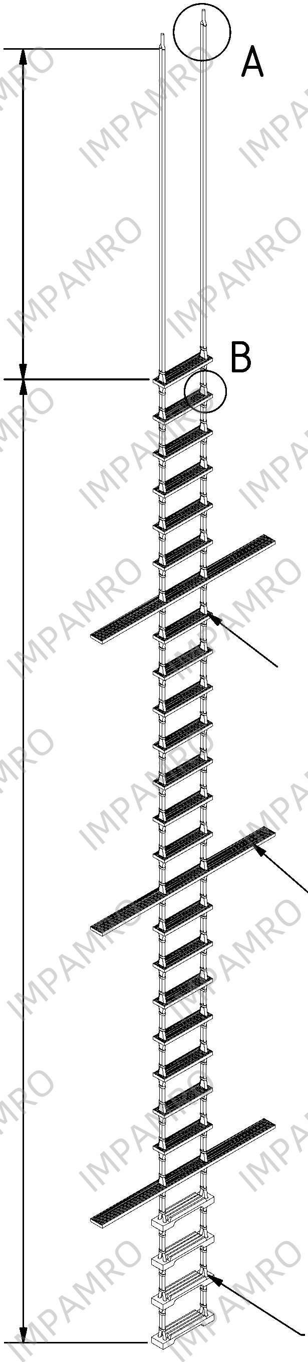 LADDR PILOT MED/USCG APPROVED, NORMALISATION STEP 9MTR