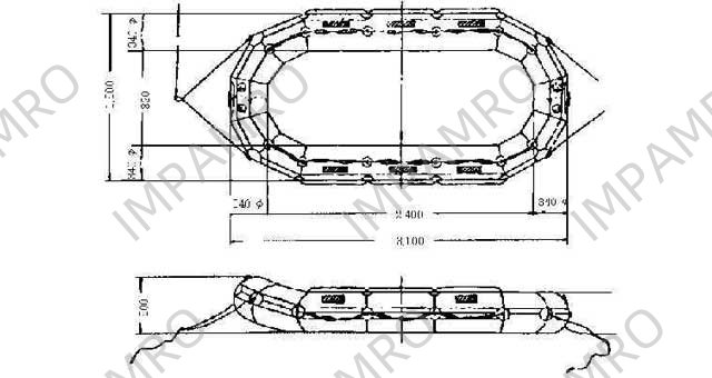 BOAT INFLATABLE FOR DEEP TANK, INSPECTION CAPACITY 5 PERSON