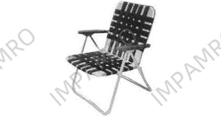 CHAIR FOLDING ALUM PIPE FRAME, WITH ARMREST