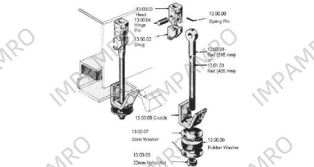 MACGREGOR HATCH HINGE PIN, #13.00.04
