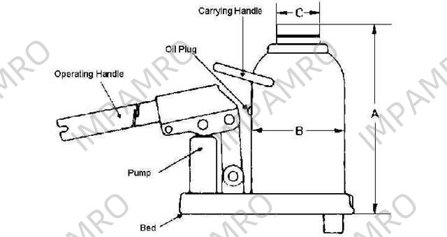 OIL JACK FOR MACGREGOR HATCH, #MCH-5B