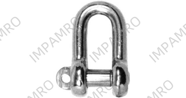 SHACKLE STRAIGHT EYE BOLT, S. STEEL SC 36MM SWL 8.0TON