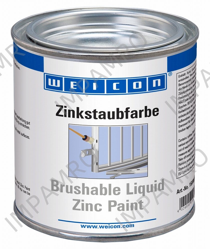 PAINT METAL PIGMENT WEICON, BRUSHABLE ZINC PAINT 375ML
