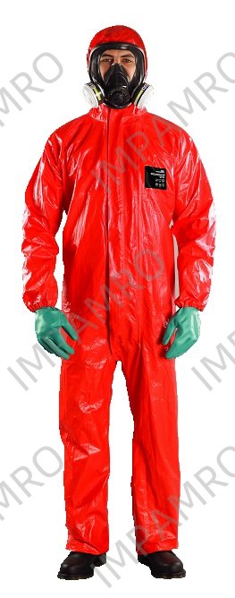 WORKWEAR FLAME RESIST/CHEMICAL, PROTECT MICROCHEM CFR RED XXXL