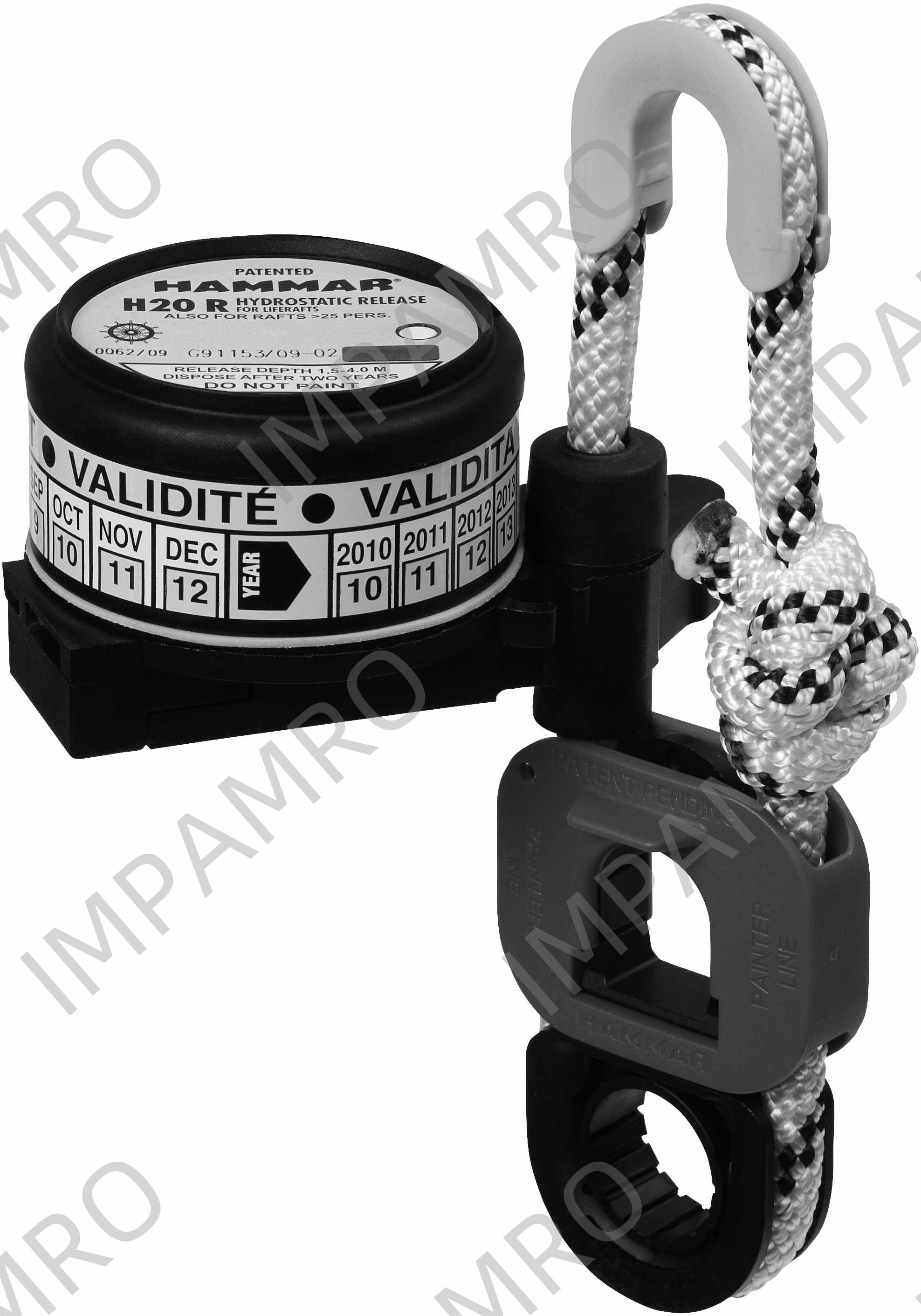 HYDROSTATIC RELEASE UNIT, HAMMER H20 R FOR LIFERAFT