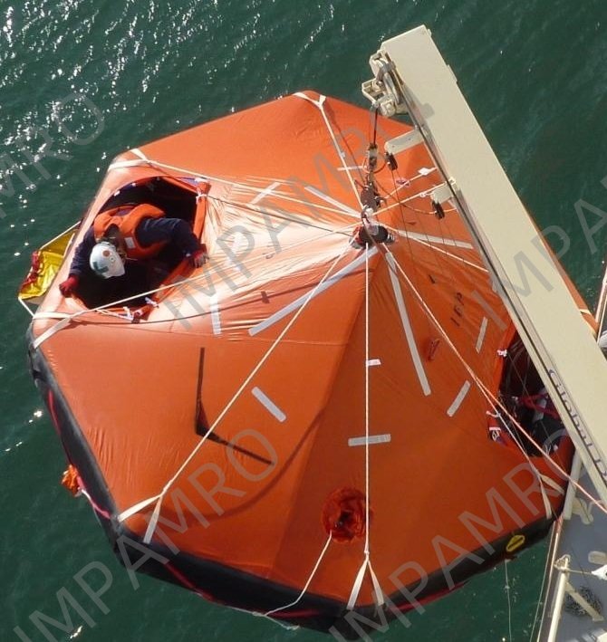 LIFERAFT INFLATABLE FOR 20MEN, DAVIT-LAUNCHING TYPE