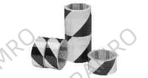 HAZARD WARNING REFLECTIVE TAPE, BLACK/YELLOW W50MMXL33MTR