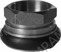 ADAPTER FIREHOSE BRASS MACHINO, 2-1/2" FEMALE/2-1/2" FEMALE