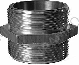 NIPPLE DUAL BRASS SM900066, 2-1/2" X 2-1/2" BSP MALE