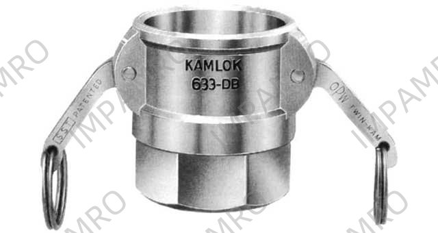 351839 COUPLING CAM&GROOVE S. STEEL, D SOCKET W/FEMALE THREAD 4"