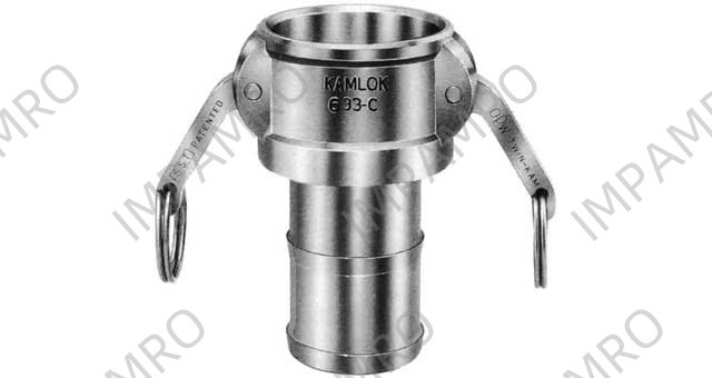 352006 COUPLING CAM&GROOVE ALUM ALLOY, C SOCKET W/HOSE END 2-1/2"