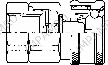 352205 COUPLING QUICK SUS-304 COUPLER, SVHC16-16FU FEMALE RC1 W/VALVE