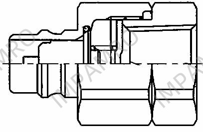 352224 COUPLING QUICK SUS-304 NIPPLE, SVHN12-12F FEMALE 3/4 W/VALVE