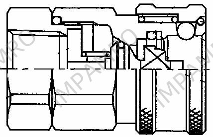 352304 COUPLING QUICK STEEL COUPLER, VHC12-12FSO FEMALE 3/4 W/VALVE