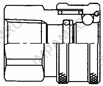 352312 COUPLING QUICK STEEL COUPLER, OHC6-6FSO FEMALE RC3/8 NOVALVE
