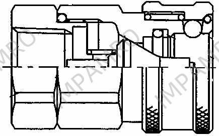 352322 COUPLING QUICK STEEL COUPLER, PHC8-8FSO FEMALE RC1/2 PHVALVE