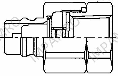 352333 COUPLING QUICK STEEL NIPPLE, VHN8-8F FEMALE RC1/2 W/VALVE