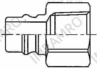 352344 COUPLING QUICK STEEL NIPPLE, OHN12-12F FEMALE RC3/4 NOVALVE