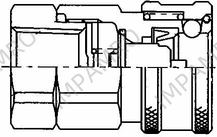 352361 COUPLING QUICK BRASS COUPLER, BVHC4-4FU FEMALE RC1/4 W/VALVE