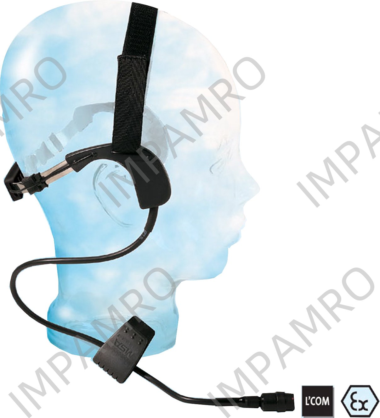 370145 COMMUNICATION SYSTEM HEADBAND, MSA L'COM COMMUNICATION
