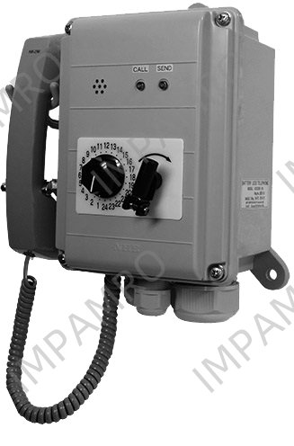 TELEPHONE MARINE BATTERY LESS, SELECTIVE 12ST WALL ODS5381-1