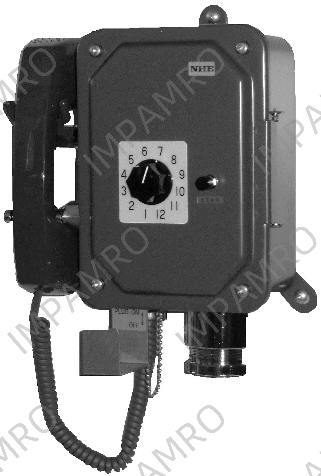 TELEPHONE I/SAFE BATTERY LESS, DIRECT WALL W/RECEP ODS4372-1H
