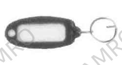 TAG PLASTIC OVAL WITH RING, 45X30MM
