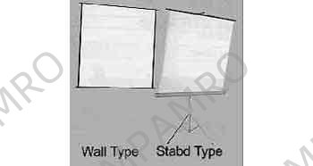SCREEN SPRING ROLLER FOR OHP, WALL TYPE 1500X1500MM