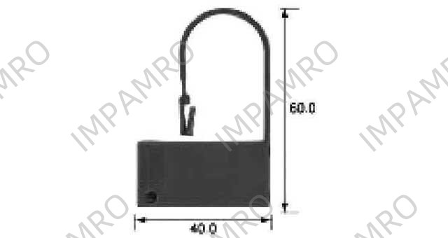 SECURITY SEAL PP PADLOCK, W40XL60MM YELLOW