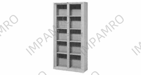 FILING CABINET GLASS SLIDING, DOOR DEEP 880X515X1790MM