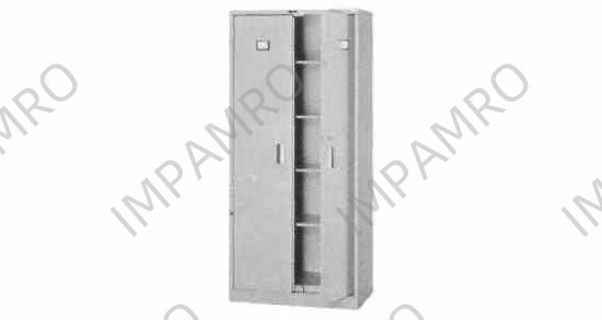 FILING CABINET STEEL FOLDING, DOOR SHALLOW 880X380X1790MM
