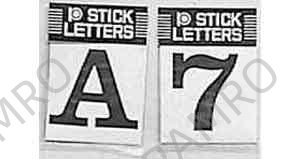 CHARACTER SELF ADHESIVE VINYL, WHITE D 30MM 10'S/PKT