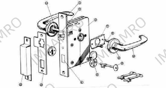 PART FOR TUMBLER MORTISE LOCK, OHS#2410 #12 STRIKE