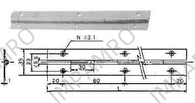 PIANO HINGE FOR SMALL CABINET, BRASS W36MM