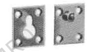 SASH HANGER FOR FRAME BRASS, PLATE SIZE W22XL25MM