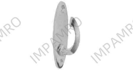TASSEL HOOK FOR CURTAIN, OVAL BASE 25X60MM BRASS