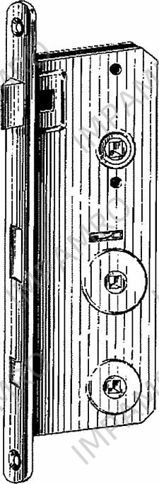 TOILET LOCK MORTISE W/O STRIKE, PLATE BRASS RIGHT HAND #3596
